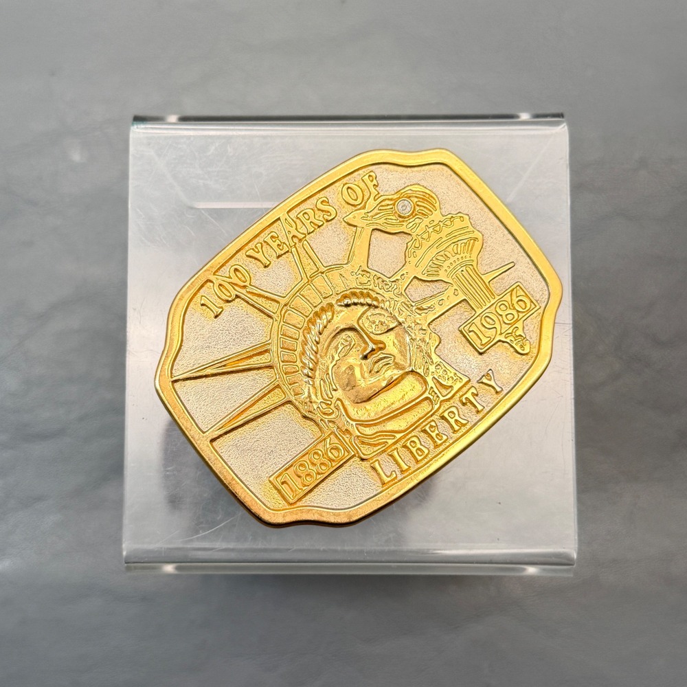 Vintage Statue Of Liberty 100 Years Belt Buckle 1986 New York